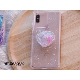 เคสใสกลิตเตอร์ดาวหัวใจพาสเทล+Griptokตู้น้ำ