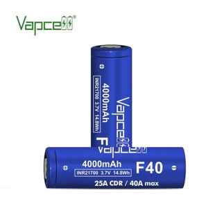 ถ่านชาร์จVapcell INR21700 F40 4000mAh 3.7V ของแท้