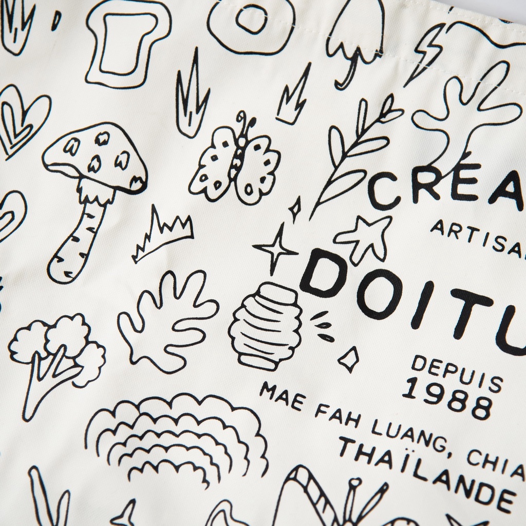 DoiTung حقيبة قماش L ‏Doodle ‏55×66 سم — صورة 7
