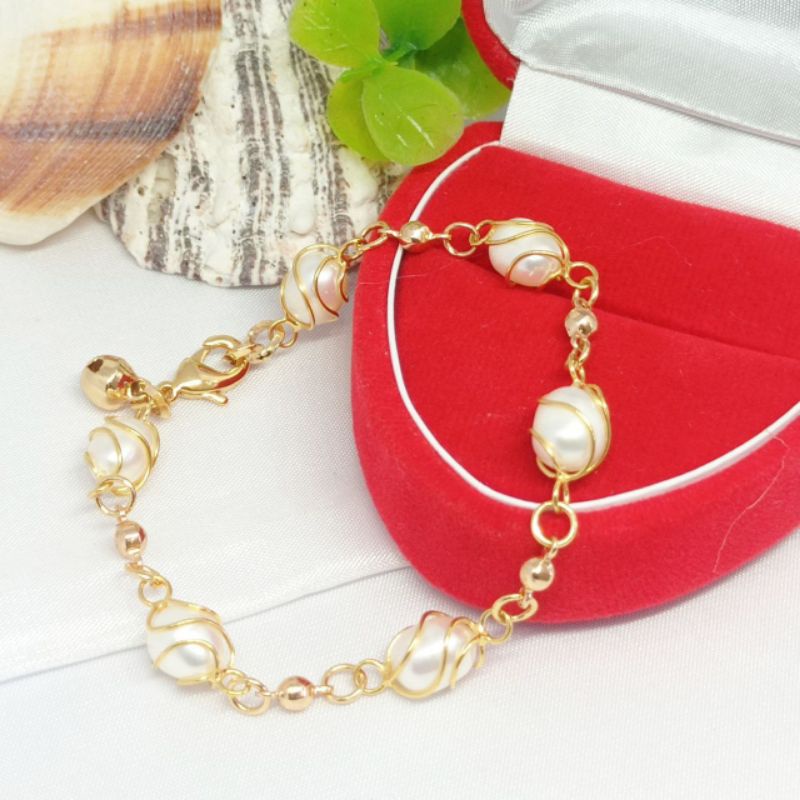 G28 Certified LOMBOK Pearl Bracelet PALOMA RHODIUM Pearl LOMBOK Bracelet Party Bracelet SUPER Pearl 