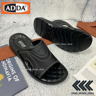 ADDA พร้อมกล่อง รองเท้าแตะผู้ชาย ADDA 73801 ไซส์ 39-45 มี 3 สี ดำ ตาลเข้ม ตาลอ่อน