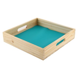 Other tableware WOOD TRAY 25.5x25.5CM NATURE M GREEN Tableware Kitchen equipment อุปกรณ์บนโต๊ะอาหารอื่นๆ ถาดไม้สน NATURE