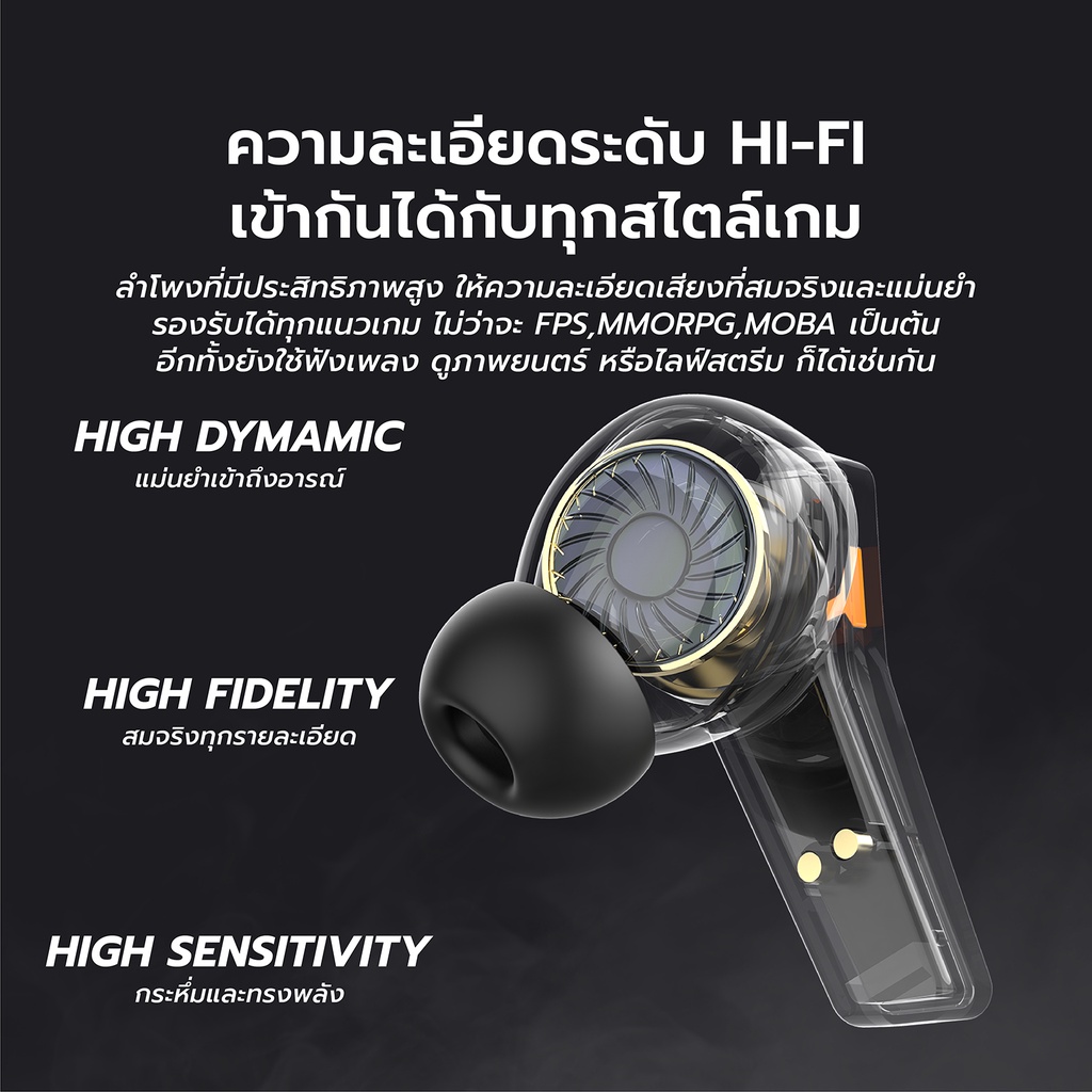หูฟังบลูทูธ TWS T33 หูฟังรุ่นใหม่บลูทูธV5.2+EDR หูฟังไร้สาย ตัดเสียงรบกวน หูฟัง เสียงฟังชัดHD+แสงไฟ LED #8