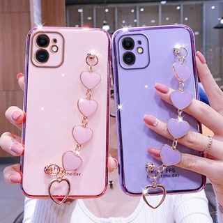 เคสโทรศัพท์มือถือลายหัวใจหรูหราสําหรับ Huawei Y7A Y9S Y6S Y6P Y7P Y8P 2020 Y6 Y7 2018 Y6 Y7 Pro Y5 Y9 Prime 2019