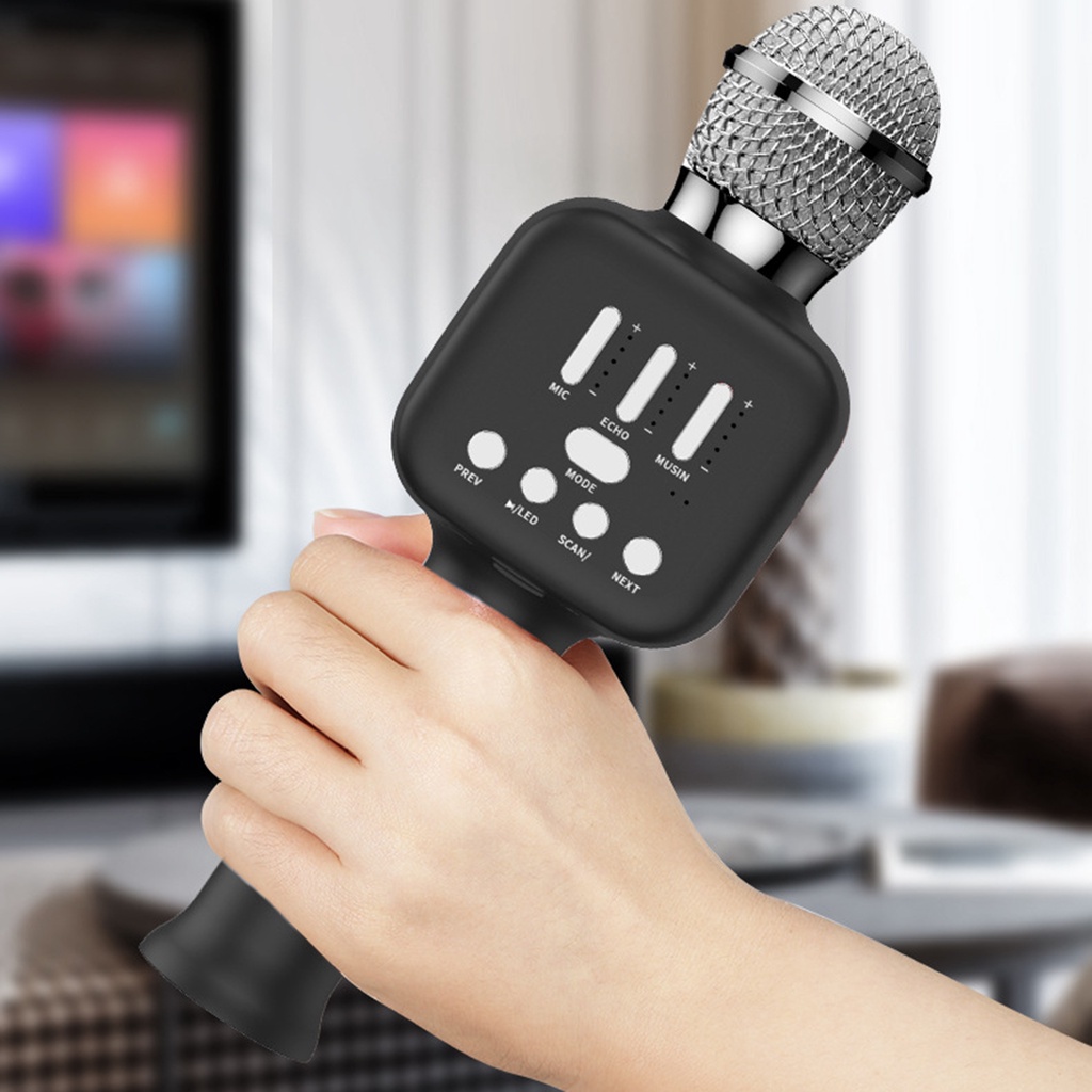 BWireless Karaoke Microphone Backlight Handheld Portable Speaker Home ...