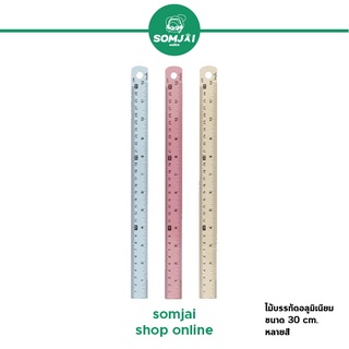 Somjai selected ไม้บรรทัดอลูมิเนียม ขนาด 30 cm. หลายสี