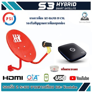 PSI S3 +จานยึดผนัง Hi 35 ซม. สาย 10 เมตร