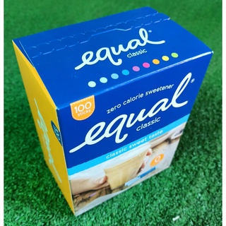 EQUAL อิควล น้ำตาลซอง น้ำตาลเทียม ชนิดผง แพ็คละ2กล่อง กล่องละ100ซอง วัตถุให้ความหวานแทนน้ำตาล