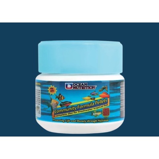 อาหารปลาหางนกยูง และกลุ่มปลาเล็ก สูตรพรีเมี่ยม Ocean Nutrition Community Pellet 100g.