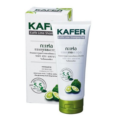 Kafer Shampoo 180gm. (แชมพูเจลมะกรูด หมัก สระ และนวดในขั้นตอนเดียว)