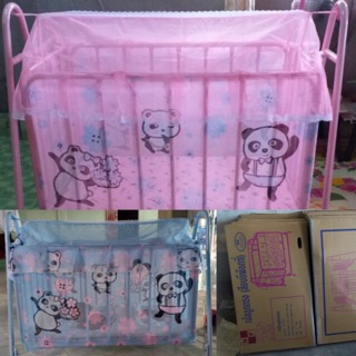 เปลลูกกรงลายหมี (Baby Cradle) NF **สำหรับเด็กแรก - 2ขวบ**