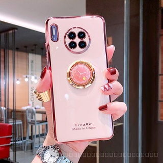 Huawei Mate 30 Pro 20 20X 10 Pro P40 P30 P20 Pro เคสโทรศัพท์หรูหราด้วยไฟฟ้าพร้อมขาตั้งSK3081