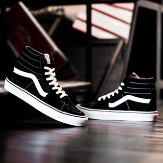 Vans Sk8 Classic Hi Black/White มีกล่อง พร้อมส่งในไทย