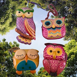 animal bag 🦉 - กระเป๋าหนังแท้ลายสัตว์ รูปนกฮูก