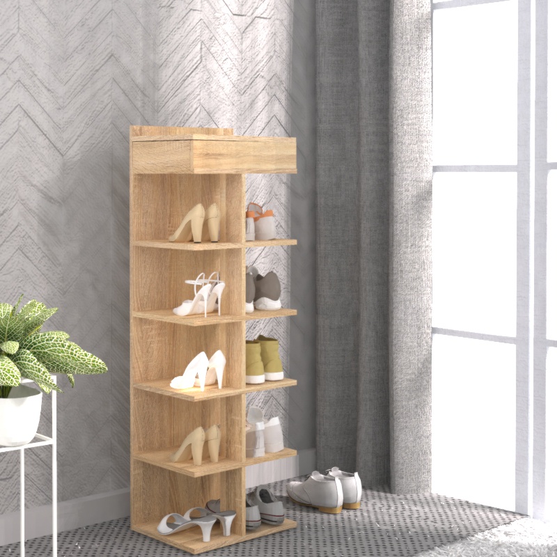 Inhome Furniture ชั้นวางรองเท้า 5 ช่อง W40×D31.4×H122 รุ่น SS-4004 Inhome Furniture Shoes Shelves W4