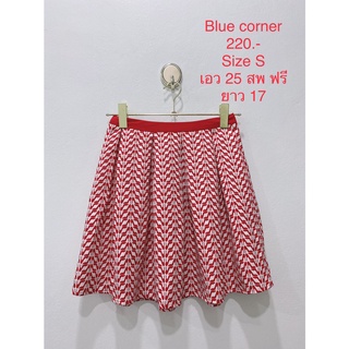 กระโปรงสั้น สีแดง ขาว BLUE CORNER SIZE S