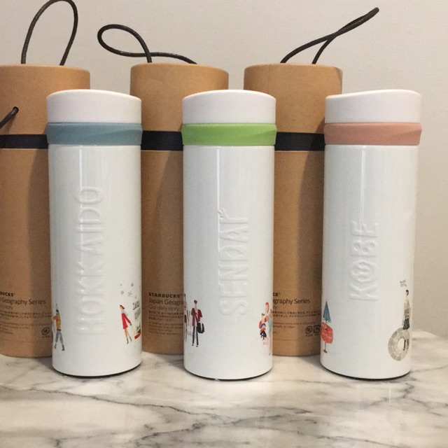 StarbucksJapan Geography series Thermos Hokkaido, Sendai, Kobe 355ml