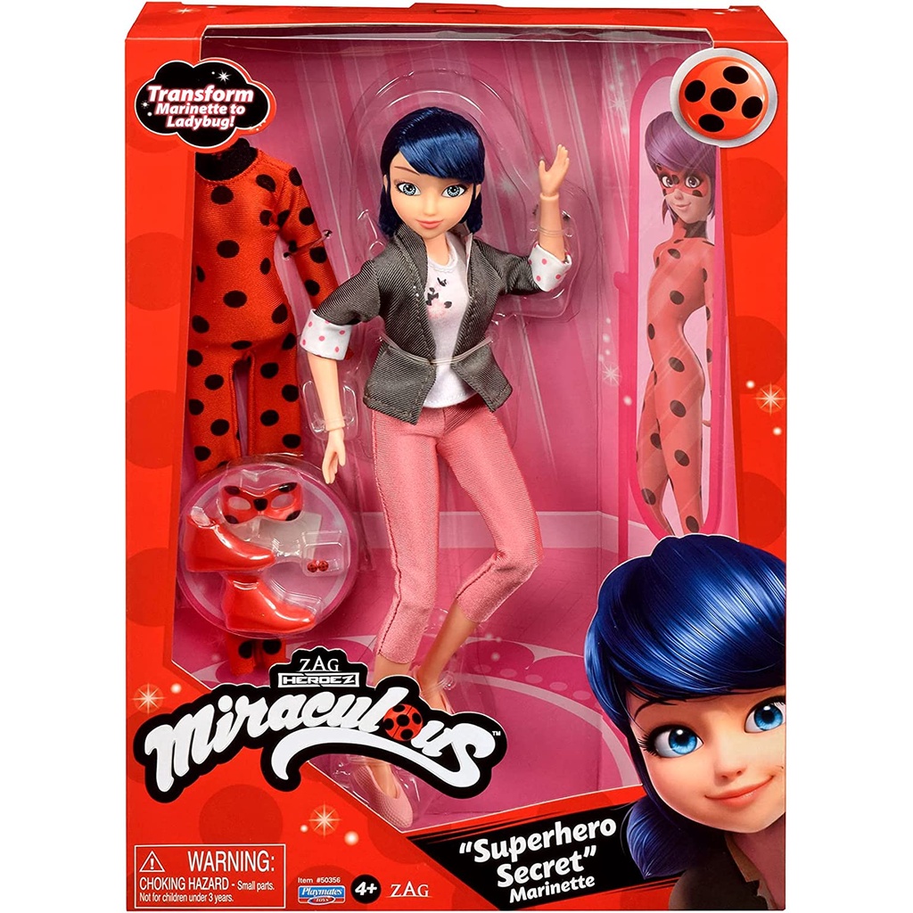 Miraculous Ladybug Superhero Secret Marinette พร้อมตุ๊กตาชุดเต่าทอง