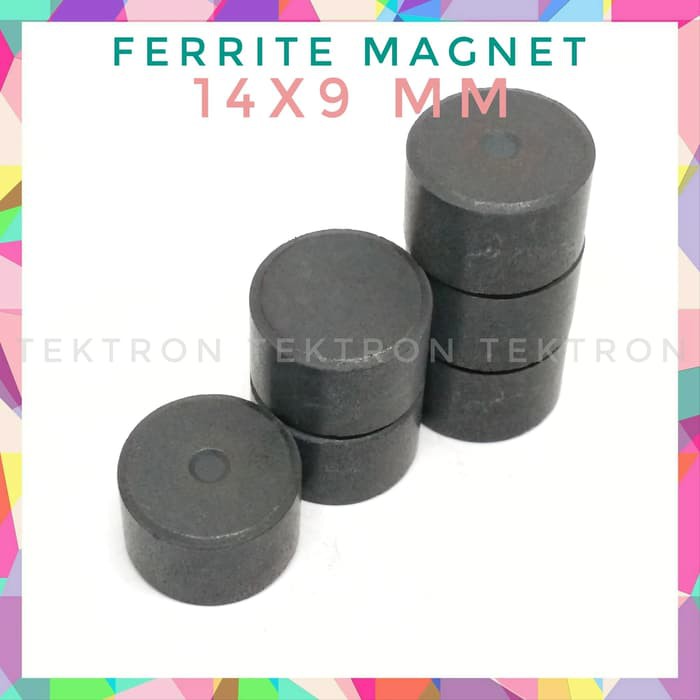 Ferrite Magnet d: 14 มม. t: แม่เหล็กเหล็กถ่าน 9 มม