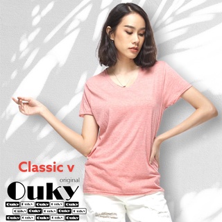 เสื้อยืด Ouky Classic V Neck New Color ใส่ได้ทั้งชายและหญิง