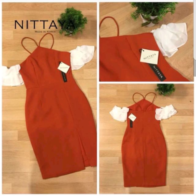 เดรสเปิดไหล่คล้องคอ ป้ายNittaya dress ลดราคา ชุดราตรีสั้น ราคา นำเข้า ชุดเดรสยาว ชุด ราคาถูก
