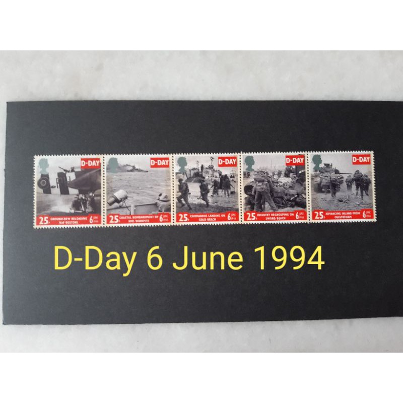 UK GB 5V MNH แสตมป์ D-Day 6th มิถุนายน 1994