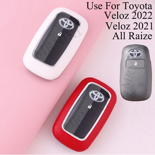 เคสกุญแจรีโมทรถยนต์ แบบหนัง TPU ใส สําหรับ Toyota Raize VELOZ 2022 VELOZ 2021