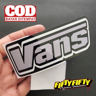 สติกเกอร์ พิมพ์ลาย VANS แบบมันวาว สําหรับติดตกแต่งหมวกกันน็อค รถจักรยานยนต์ รถยนต์