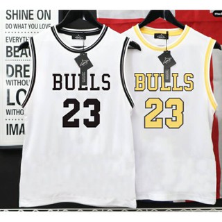 เสื้อกล้าม ผ้ากีฬา BULLS23,BULLS97 พื้นขาว (เสื้อกีฬา)