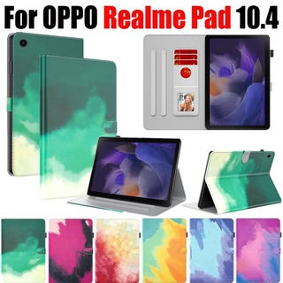 เคสหนังแบบพับได้สําหรับ Realme Pad 10.4 นิ้ว 2021 Oppo