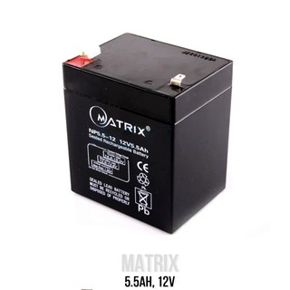 MATRIX Battery UPS 5.5Ah, 12V สำหรับเครื่องสำรองไฟฟ้า UPS