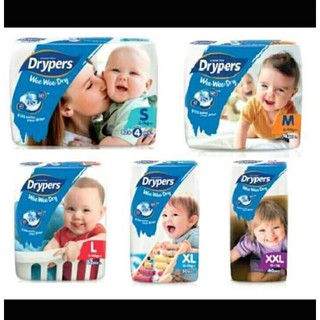 ผ้าอ้อมเด็ก Drypers weewee dry แพมเพิสชนิดเทป