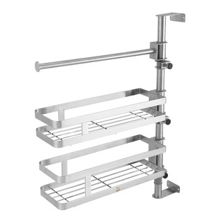 ชั้นเข้ามุม สเตนเลส 2ชั้น KECH Tiny2 STAINLESS STEEL RORATING WALL SHELF WITH KITCHEN ROLL HOLDER KECH TINY 2-TIER