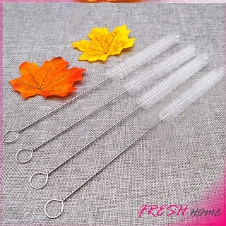 แปรงล้างหลอดดูด จุกนม ขนไนล่อน ไม่ทำให้เป็นรอย Stainless steel soft straw straw brush