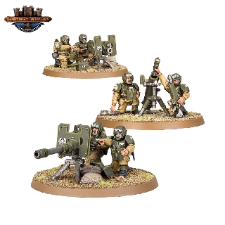 [พร้อมส่ง-Oldbox]Warhammer :40K: Cadian Heavy Weapon Squad โมเดลเกมสนามจำลอง