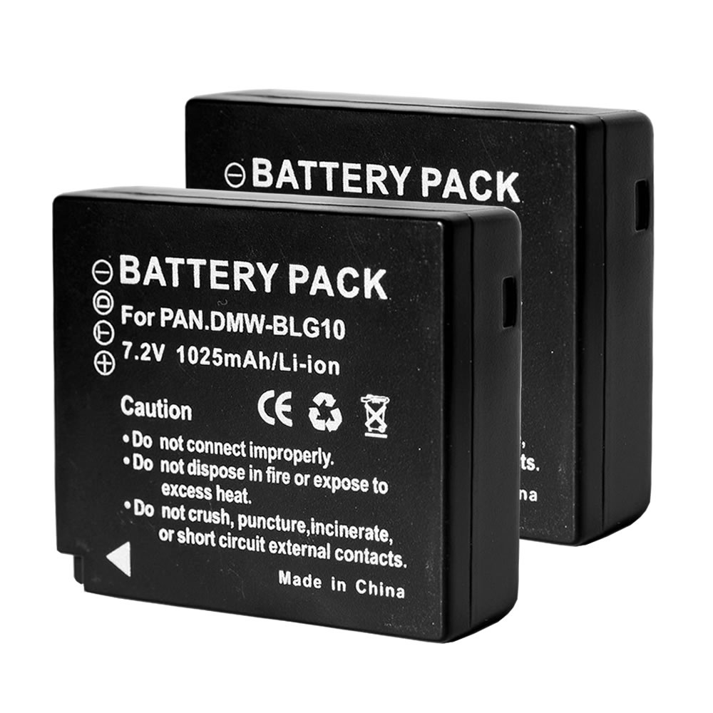 2Pack DMW-BLG10E Battery for Panasonic Lumix TZ91 TZ81 TZ80 TZ101 TZ202 GX80 DC-TZ90 DMC-GX7 GX85 GF