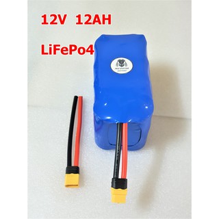 แบตเตอรี่ลิเธียมฟอสเฟต Lifepo4 12V 12Ah พร้อมใช้