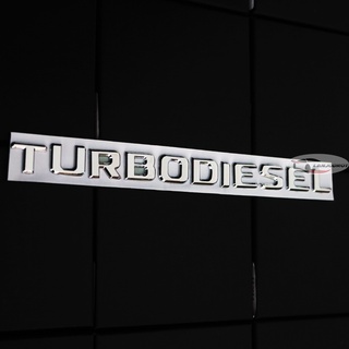 โลโก้ เทอร์โบดีเซล TURBODIESEL สีโครเมี่ยม สำหรับ ติดท้าย Mercedes Benz