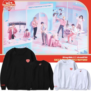 เสื้อกันหนาว คอกลม พิมพ์ลาย StrayKids Group Skzs FM STRAY KIDS Skzs CHOCOLATE FACTORY สําหรับเด็ก