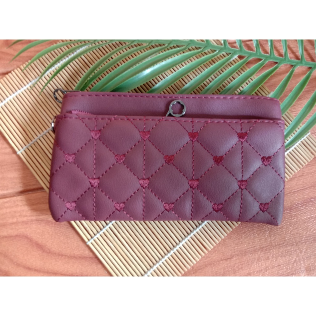 กระเป๋าสตางค์ 2 ซิป Heart Line Broken Motips HDS หนังสังเคราะห์ 643