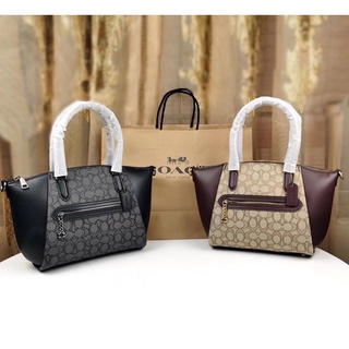 Coach 79310 Elise Satchel In Signature Jacquard Women Handbag Crossbody Sling houlder Bag . กระเป๋า