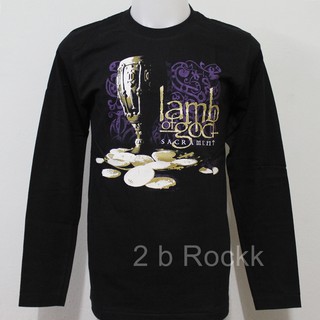 เสื้อวง LAMB OF GOD เสื้อยืด เสื้อ แขนยาว แลมบ์ ออฟ ก็อด L21 Size ยุโรป