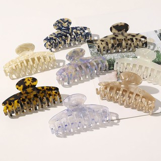 Hair Claws Acrylic Hairpins Hollow Hair Clip Acetate Leopard Print Barrette