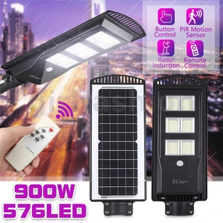 โคมไฟติดผนัง พลังงานแสงอาทิตย์ 900W 576LED เซนเซอร์จับการเคลื่อนไหว PIR