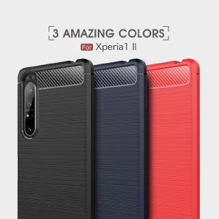 เคสโทรศัพท์คาร์บอนไฟเบอร์แบบนิ่ม sony xperia 1 ii/xperia 10 ii