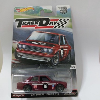 รถเหล็ก Hotwheels DATSUN BLUBIRD 510 TRACKDAY ล้อยาง (ib026)