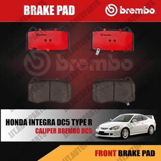 Brembo ผ้าเบรค HONDA INTEGRA DC5 TYPE R ฮอนด้า อินเทรก้า DC5 (ผ้าเบรค DC5 ปั๊ม Brembo) [คู่หน้า]