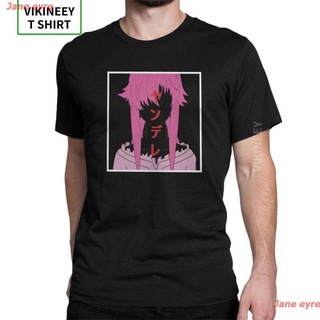 【leee】Jane eyre ใหม่เสื้อยืดแขนสั้นผ้าฝ้าย 100% ลาย Yuno Gasai Yandere Mirai Nikki สไตล์ญี่ปุ่นสําหรับผู้ชาย เสื้อยืด di