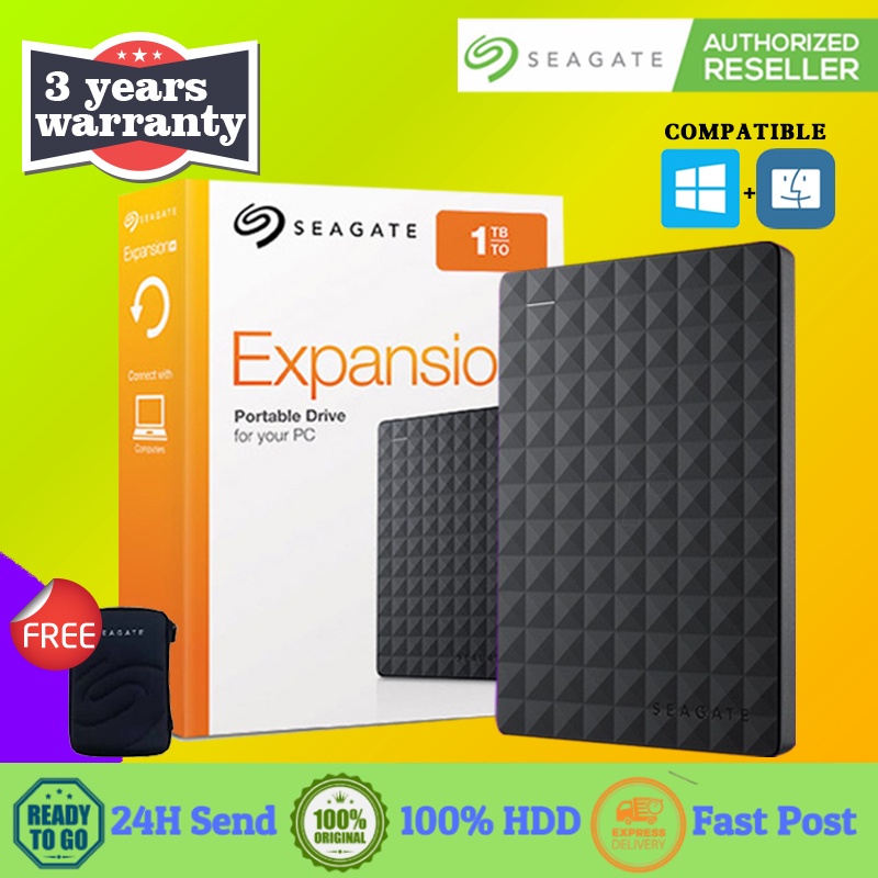 Free trial Seagate Expansion Portable External Hard Disk (2TB 1TB) STEA1000400