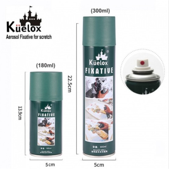 Kuelox Fixative Spray Medium For Art Sketching 180ml/300ml